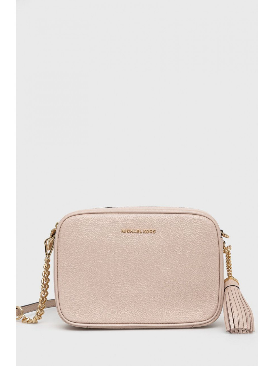 Kožená kabelka MICHAEL Michael Kors růžová barva